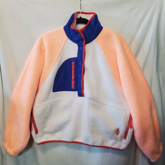 NWoT Free People Hit the Slopes Colorblock Pullover for Women Size Small - Picture 1 of 7